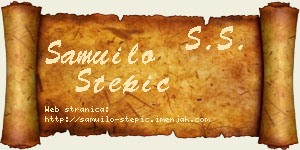 Samuilo Stepić vizit kartica